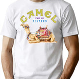 Dromedary Camel Crush Cigarette Joe Camel Design (1) T-Shirt for Men & Women, T-Shirts Graphic Tee - White