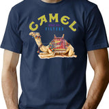 Dromedary Camel Crush Cigarette Joe Camel Design (1) T-Shirt for Men & Women, T-Shirts Graphic Tee - Navy
