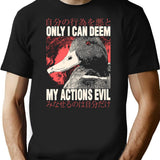 Duck Evil Actions T-Shirt - Retro Graphic Tee for Men & Women - Black