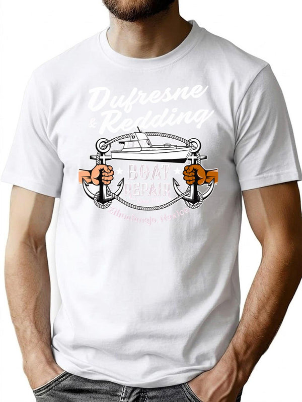 Dufresne Redding Boat Repair Zihuatanejo Mexico T-Shirt for Men & Women, T-Shirts Graphic Tee - White