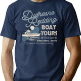 Dufresne Redding Boat Tours Shawshank Redemption Worn T-Shirt for Men & Women, T-Shirts Graphic Tee - Navy