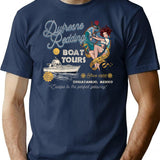 Dufresne Redding Boat Tours Tattoo Worn T-Shirt for Men & Women, T-Shirts Graphic Tee - Navy