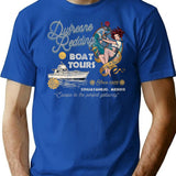 Dufresne Redding Boat Tours Tattoo Worn T-Shirt for Men & Women, T-Shirts Graphic Tee - Blue
