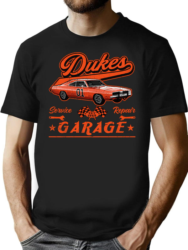 Dukes Garage T-Shirt for Men & Women, T-Shirts Graphic Tee - Black