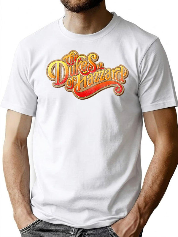Dukes Of Hazzard Script Worn T-Shirt for Men & Women, T-Shirts Graphic Tee - White