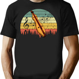 Dulcimer Instrument T-Shirt - Retro Graphic Tee for Men & Women - Black