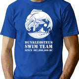 Dunkleosteus Swim Team T-Shirt - Retro Graphic Tee for Men & Women - Blue
