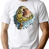Dunkleosteus T-Shirt - Retro Graphic Tee for Men & Women - White