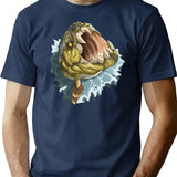 Dunkleosteus T-Shirt - Retro Graphic Tee for Men & Women - Navy