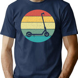 E-scooter Electric Scooter Retro Vintage T-Shirt - Retro Graphic Casual Tee - Navy