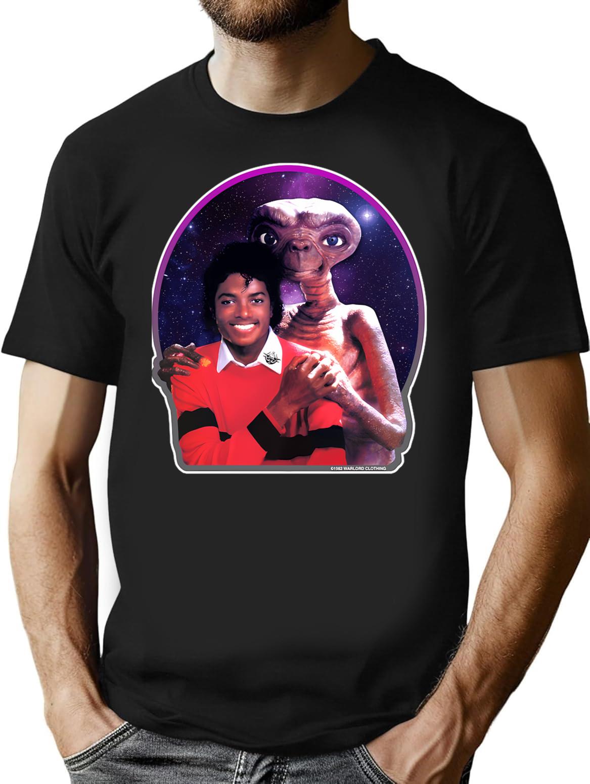 E.t. And Mike Essential . T-Shirt - Retro Graphic Tee for Men & Women - Black