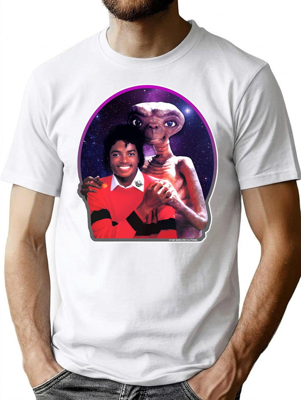 E.T. And Mike Essential . T-Shirt for Men & Women, T-Shirts Graphic Tee - White