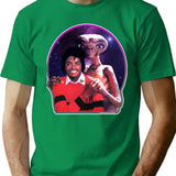 E.t. And Mike Essential . T-Shirt - Retro Graphic Tee for Men & Women - Green