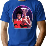 E.t. And Mike Essential . T-Shirt - Retro Graphic Tee for Men & Women - Blue