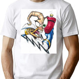 Earthworm J. T-Shirt - Retro Graphic Tee for Men & Women - White