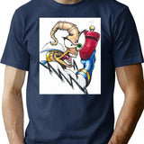 Earthworm J. T-Shirt - Retro Graphic Tee for Men & Women - Navy