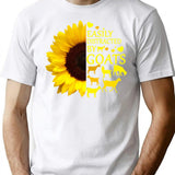 Easily Distracted By Goats Sunflower Design Gift For Goats Lover T-Shirt - White