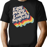 Easy Peasy Lemon Squeezy T-Shirt - Retro Graphic Tee for Men & Women - Black