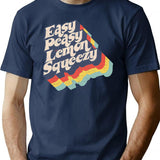 Easy Peasy Lemon Squeezy T-Shirt - Retro Graphic Tee for Men & Women - Navy