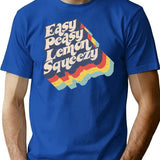 Easy Peasy Lemon Squeezy T-Shirt - Retro Graphic Tee for Men & Women - Blue