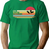 Eat Sleep Pinball Funny Pinball T-Shirt - Sarcastic Humor Graphic Tee - Green