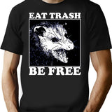 Eat Trash Be Free T-Shirt - Retro Graphic Tee for Men & Women - Black