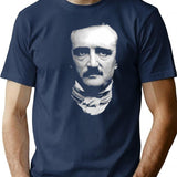 Edgar Allan Poe T-Shirt for Men & Women, T-Shirts Graphic Tee - Navy