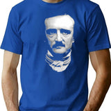 Edgar Allan Poe T-Shirt for Men & Women, T-Shirts Graphic Tee - Blue