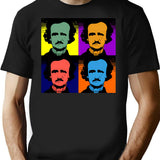 Edgar Allen Poe Pop Art T-Shirt - Retro Graphic Tee for Men & Women - Black