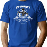 Edward'S Barbershop T-Shirt for Men & Women, T-Shirts Graphic Tee - Blue