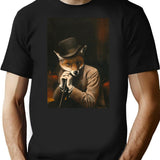 Edwardian Gentleman Fox T-Shirt - Retro Graphic Tee for Men & Women - Black
