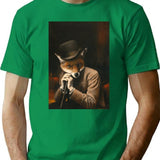 Edwardian Gentleman Fox T-Shirt - Retro Graphic Tee for Men & Women - Green
