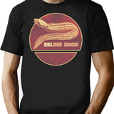 Eeling Good - Funny Eel Design Feeling Good Fish Pun T-Shirt for Men & Women, T-Shirts Graphic Tee - Black