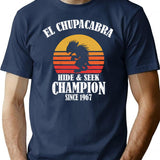 El Chupacabra T-Shirt - Retro Graphic Tee for Men & Women - Navy