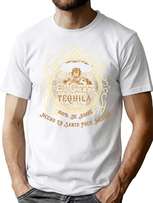 El Guapo Tequila Label T-Shirt for Men & Women, T-Shirts Graphic Tee - White