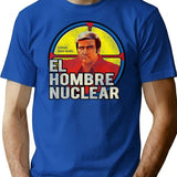 El Hombre Nuclear Worn T-Shirt for Men & Women, T-Shirts Graphic Tee - Blue