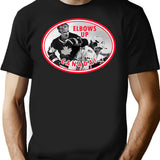 Elbows Up Canada Hockey T-Shirt - Retro Graphic Tee for Men & Women - Black