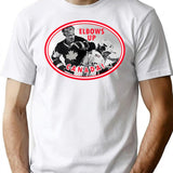 Elbows Up Canada Hockey T-Shirt - Retro Graphic Tee for Men & Women - White