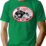 Elbows Up Canada Hockey T-Shirt - Retro Graphic Tee for Men & Women - Green