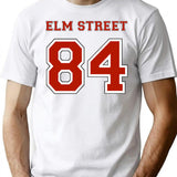 Elm Street Jersey - Nightmare '84 T-Shirt for Men & Women, T-Shirts Graphic Tee - White