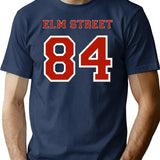 Elm Street Jersey - Nightmare '84 T-Shirt for Men & Women, T-Shirts Graphic Tee - Navy