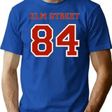 Elm Street Jersey - Nightmare '84 T-Shirt for Men & Women, T-Shirts Graphic Tee - Blue