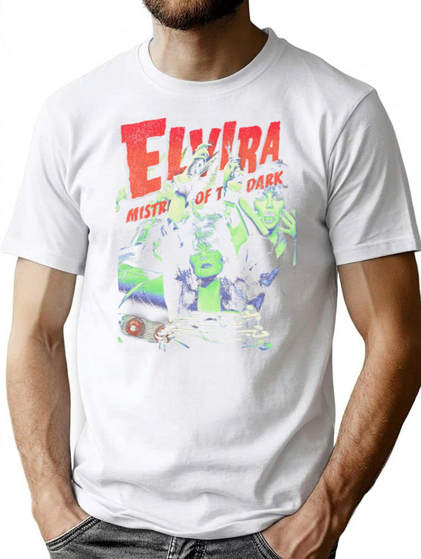 Elvira Mistress Of The Dark 80S Horror T-Shirt for Men & Women, T-Shirts Graphic Tee - White