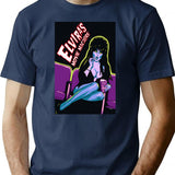 Elvira'S Movie Macabre Movie Art T-Shirt for Men & Women, T-Shirts Graphic Tee - Navy