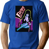 Elvira'S Movie Macabre Movie Art T-Shirt for Men & Women, T-Shirts Graphic Tee - Blue