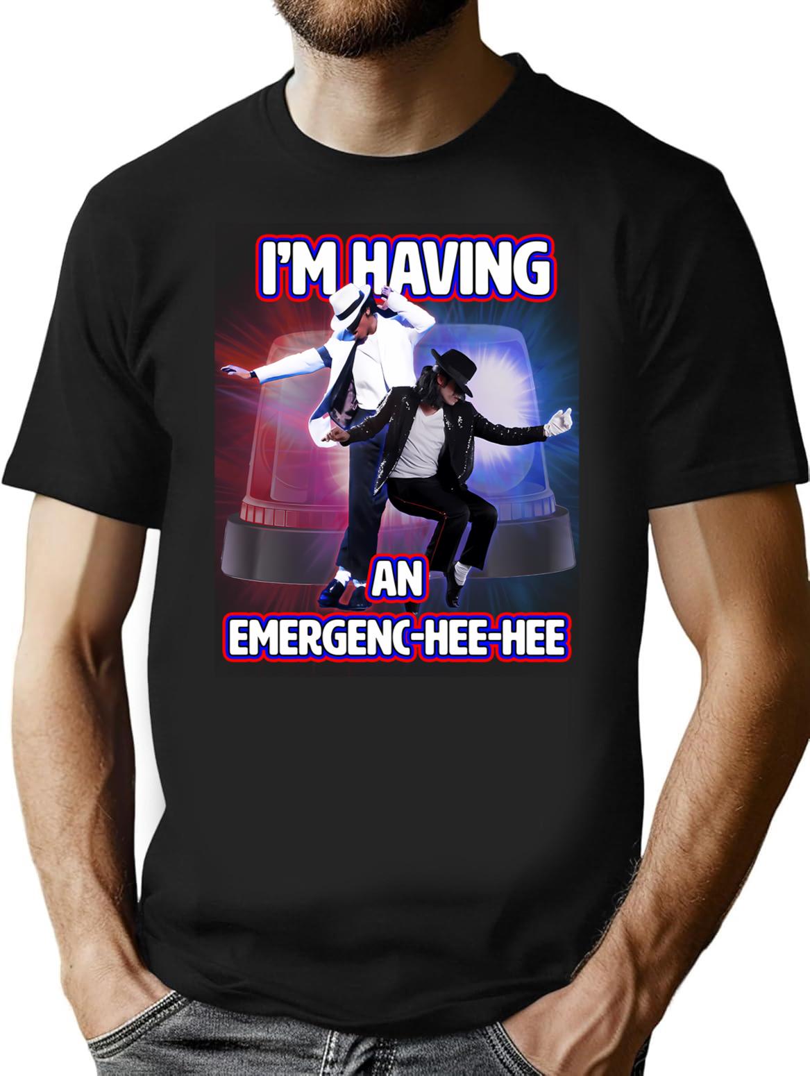 Emergenc Hee-hee Parody Shirt T-Shirt - Retro Graphic Tee for Men & Women - Black
