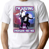 Emergenc Hee-hee Parody Shirt T-Shirt - Retro Graphic Tee for Men & Women - White