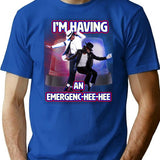 Emergenc Hee-hee Parody Shirt T-Shirt - Retro Graphic Tee for Men & Women - Blue