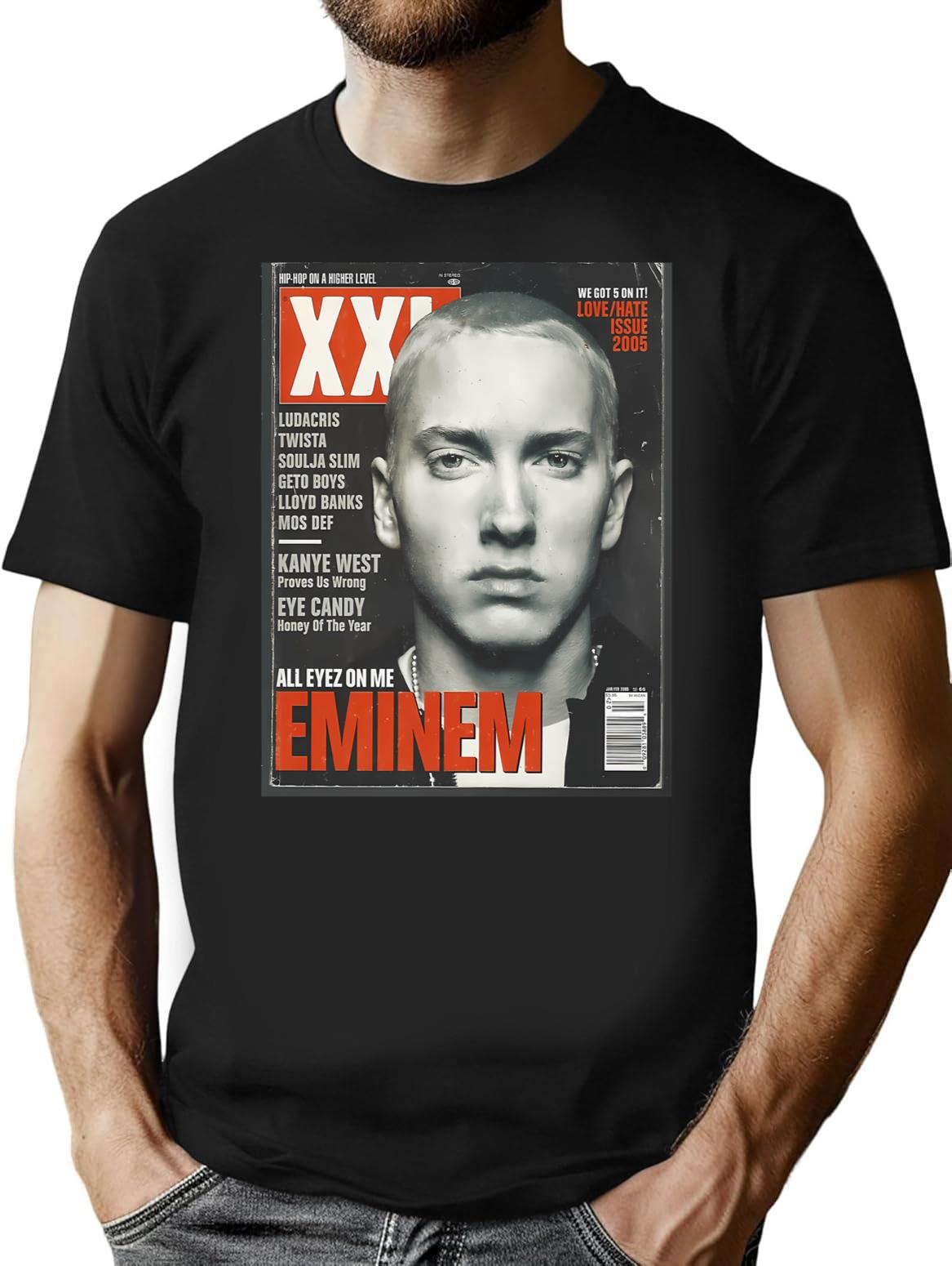Emjnem001 T-Shirt - Retro Graphic Tee for Men & Women - Black