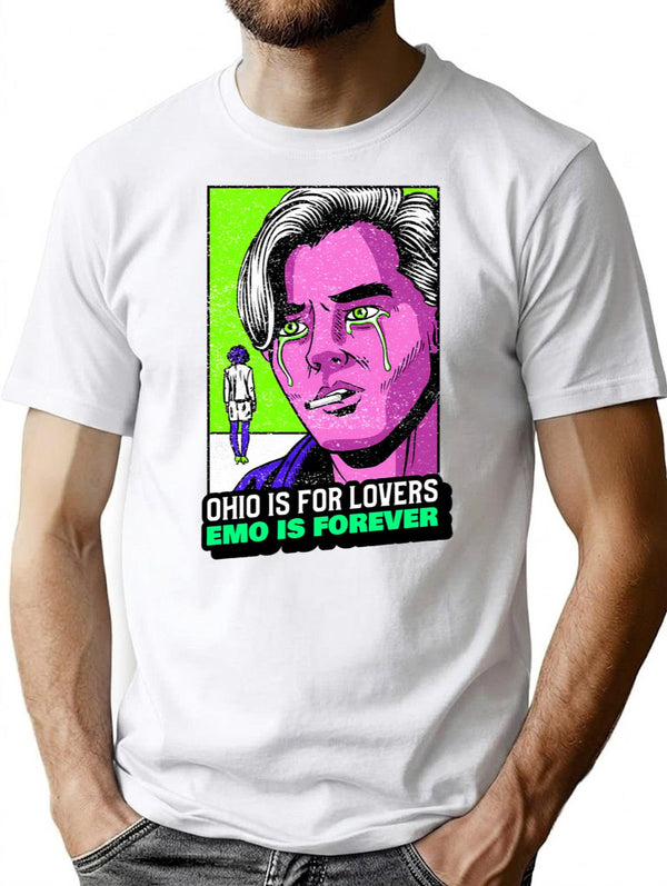 Emo Is Forever - Ohio Is For Lovers T-Shirt (1) T-Shirt for Men & Women, T-Shirts Graphic Tee - White